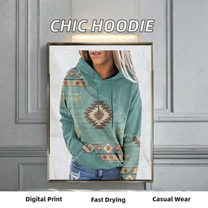 Sudadera con Capucha para Mujer, Estilo Nuevo, con Estampado Literario Vintage, Informal, para Otoño e Invierno, Tejido de Punto - Product Image 2