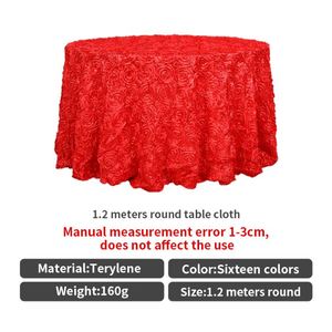 Custom Rosette <b>Table</b> <b>Cloth</b> Round <b>Pink</b> Modern Printed Polyester Tablecloth for Wedding - Product Image 2