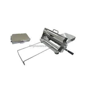 Newest Manual Folding Dough Sheeter Machine Table Top Pastry Cookies Dough Sheeter Making Machine