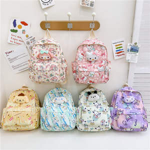 New Crossborder Unisex Kids Softback <b>Backpack</b> Cartoon Print Characters Zipper Durable Water Resistant Primary School <b>Students</b> - Product Image 1