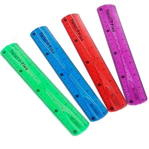 Règle souple <span class=keywords><strong>pliable</strong></span> pour étudiants, règle droite courbée flexible, ruban à mesurer en plastique incassable pour le bureau et le dessin - Product Image 1