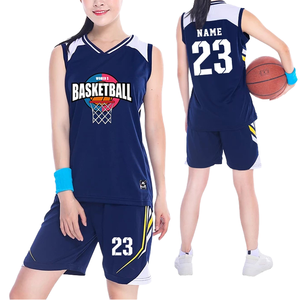 Maillot de basket-ball personnalisé, dernier modèle, respirant, impression par transfert thermique, uniforme, ensembles grande taille, vêtements cousus sur mesure, 100% - Product Image 1