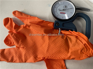10mil 12mil industriel Orange <span class=keywords><strong>noir</strong></span> pleine texturé nitrile diamant <span class=keywords><strong>gants</strong></span> robuste à usage unique mécanique <span class=keywords><strong>gants</strong></span> de travail mécaniques - Product Image 3