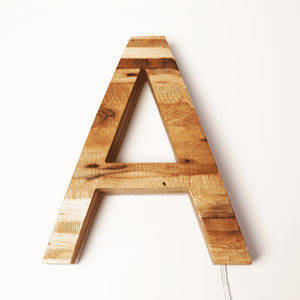 定制标志3D发光字母金属木材霓虹灯光源商业公司广告店正面标志 - Product Image 6