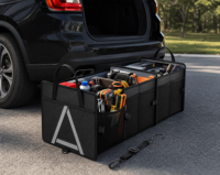 Organisateur de coffre de voiture Rapo Heavy Duty, 4 à 7 compartiments, structure renforcée, boîte de rangement de cargaison en Oxford de qualité supérieure pour SUV, camion, voyage