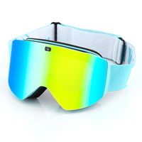 Lunettes de ski OTG haut de gamme à double couche avec revêtement miroir Revo UV400, compatibles avec les casques, pour le sport