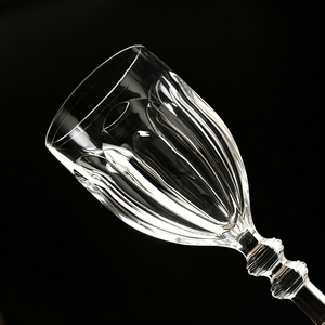 Verre à vin vintage gaufré, écologique, sans plomb, 9 oz, luxe, côtelé, pour flûtes, gobelet en verre transparent, mariage, fête, bar à domicile - Product Image 5