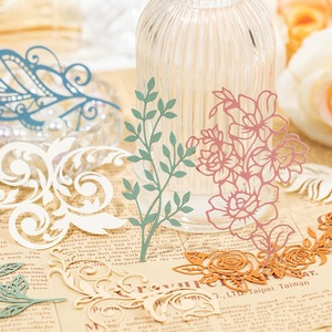 สมุดโน้ตซีรีส์ดรีม ลายดอกไม้ แบบเจาะรู สำหรับตกแต่ง DIY จำนวน 20 ชิ้น/แพ็ค แบบแผ่นหลวม - Product Image 2