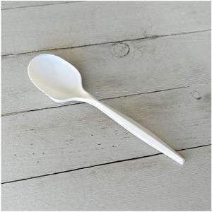 Plataforma de acampada de 4.86 pulgadas Cuchara de Sopa Desechable Blanca de Peso Medio, Cubiertos de Polipropileno, 1000 Unidades por Caja - Product Image 3