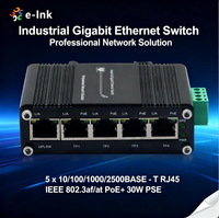Mini Switch Ethernet Industrial No Administrado de 4 Puertos PoE+ 2.5G 30W 80Gbps Sin Bloqueo 12-48V DC -40C a 75C Amplio Rango de Temperatura