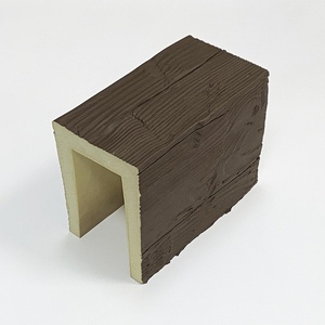 Chêne foncé café couleur polyuréthane Vintage <span class=keywords><strong>bois</strong></span> PU Faux <span class=keywords><strong>bois</strong></span> faisceau 2025 nouveau Design pour la décoration de la maison - Product Image 3