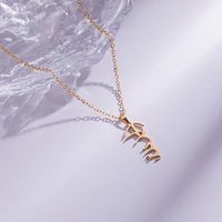 Colliers de mode en acier inoxydable plaqué or 18 carats, personnalisés, inspirés du nom arabe islamique, vente en gros