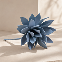 Blauwe succulenten bloemstengel gigantische papieren kunstbloem bruiloft evenement decoratie commerciële bloemendisplay fabriek levering