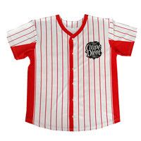 Kustomisasi Jersey Baseball Remaja Polos Sublimasi Cepat Kering Model Varsity dengan Garis Pink