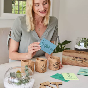 Kit per la coltivazione di piante da interno in miniatura per regali donna <span class=keywords><strong>Cactus</strong></span> da giardino e succulento - Product Image 4