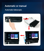 Autoradio Uckazy 1 Din Android 12, écran tactile rétractable 7 pouces, navigation GPS, Wifi, BT, FM, RDS, AUX, stéréo, multimédia automobile