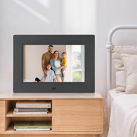 Écran LCD 7 pouces cadre vidéo Photo numérique décor à la maison avec boucle de carte USB/SD AutoPlay affiche des images Support de musique de fond