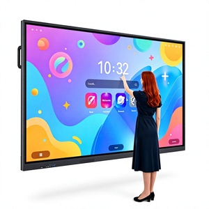 Monitor LCD inteligente Hissview de 55, 65, 75, 85, 86, 98 y 110 pulgadas con pizarra táctil de 40 puntos, cámara integrada, micrófono y panel interactivo. - Product Image 6