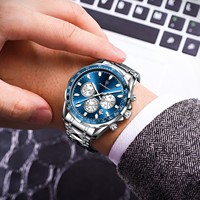 Montres pour hommes Poedagar 815 de luxe, sport, tachymètre, chronographe, lumineuses, en acier inoxydable, quartz, en stock, Reloj