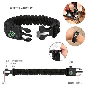 Survival Tool Kit Industrial Grade Multi-Functional Outdoor <b>Camping</b> Emergency Gear First Aid Kit Paracord D-Grip Handle Nylon - Product Image 2
