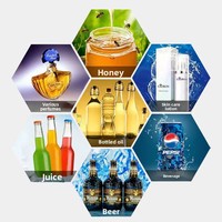 Machine de remplissage manuelle de liquides et de pâtes A03 avec plateau doseur pour cosmétiques, huiles essentielles, bouteilles/sachets en plastique ou métal (5-60/5-110 ML)