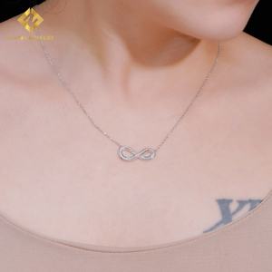 Collares con Dijes Infinitos de Moda, Collares de Plata de Ley 925 con Moissanita para Fiestas de Mujeres - Product Image 3