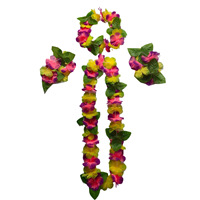 Ensemble de couronnes décoratives Hawaïennes, 12 types de feuilles, coiffes, bracelets, guirlandes en tissu pour spectacles de danse et fêtes sur la plage