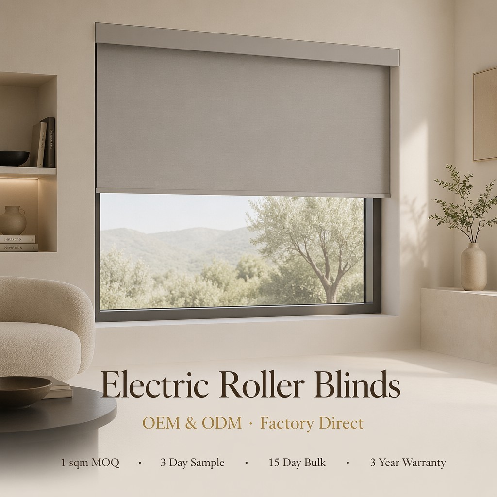 Factory Direct Custom Roller Blinds Motorized Smart Home Office Hotel Window Shades OEM ODM Blackout Waterproof Wholesale · image 7
