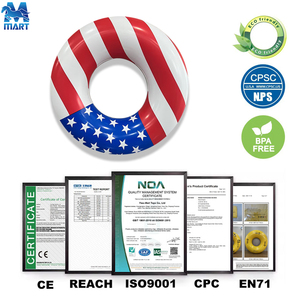 Flotador <span class=keywords><strong>de</strong></span> agua inflable redondo personalizado con bandera americana para <span class=keywords><strong>piscina</strong></span> o <span class=keywords><strong>tubo</strong></span> <span class=keywords><strong>de</strong></span> lago para niños y adultos - Product Image 6