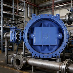 Mặt bích bướm van đôi Lập Dị Hướng dẫn sử dụng tuabin mềm con dấu mặt bích Van bướm cho các ứng dụng phương tiện truyền thông nước - Product Image 3