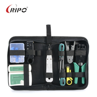 Kit de herramientas de red combinación de crimpadora de cable de red fuente de alimentación manual al por mayor y juego de herramientas manuales para el hogar