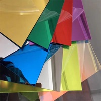 Usine Laser Découpe Coloré Miroir Acrylique 4*8 Pouces PS Conseil Lentille Feuille Argent Miroir Respectueux De L'environnement Feuille Entière
