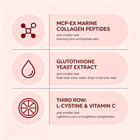 Capsules de collagène en marque privée, capsules d'extrait de levure de glutathion naturel pour la nutrition de la peau et un teint éclatant