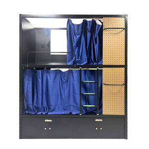 Nouveau lit mezzanine pour étudiant Conception de lit superposé en bois haut avec des caractéristiques similaires à celles d'un hôtel pour les appartements, les auberges de jeunesse ou les hôtels - Product Image 2