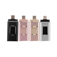 Nouvelle clé USB 4-en-1 en métal haute capacité (128 Go/64 Go/32 Go) pour iPhones, Android, PC - Vente en gros disponible USB 2.0/3.0 Type-C