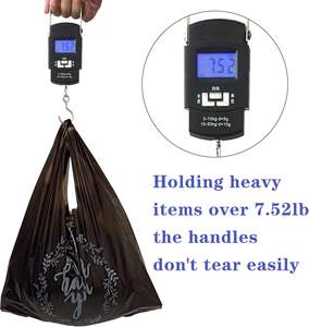 Bolsas de Camiseta Negras con Logotipo Personalizado, Impresión por Grabado, Biodegradables, de Plástico PE, para Compras, Restaurantes y Empaquetado al por Mayor - Product Image 6