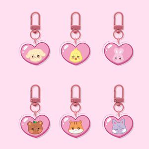 Custom Cartoon for Anniversary Doll Acrylic Expression Bag <b>Keychain</b> Transparent Schoolbag Pendant Fashion Trend - Product Image 1
