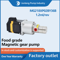 Bomba de engranajes ligera de accionamiento magnético con motor paso a paso, sellado cerámico OEM, para transferencia de fluidos de baja viscosidad, uso automotriz