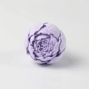 Purple Peony Flower Shaped Aromatherapy Scented Ceramic Stone Car Vent Air Freshener Diffuser Clip Car Perfume