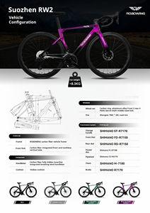 Vélo de route en fibre de <span class=keywords><strong>carbone</strong></span> personnalisé de haute qualité à 20 vitesses avec frein à disque en aluminium Fourche haut de gamme pour la course Vente en gros - Product Image 5