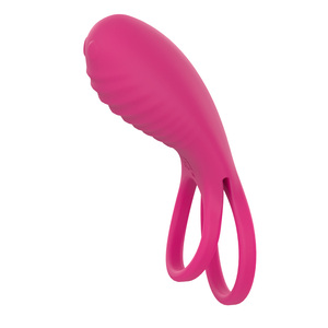 Melo Sexspielzeug für Männer Doppel-Penisring Vibrierend mit Fernbedienung 100% Wasserdicht Sicheres Silikon Rotes Erwachsenenspielzeug - Product Image 2