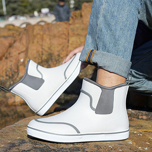 Bottes <span class=keywords><strong>de</strong></span> pont en caoutchouc imperméables pour hommes, chaussures <span class=keywords><strong>de</strong></span> <span class=keywords><strong>pêche</strong></span> à la cheville, antidérapantes, bottes <span class=keywords><strong>de</strong></span> pluie pour la navigation <span class=keywords><strong>de</strong></span> plaisance, le jardinage, la voile - Product Image 1