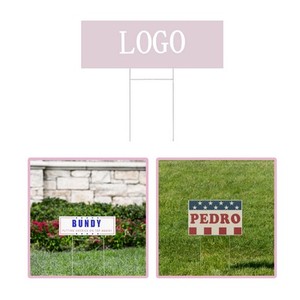 Letrero de Jardín de Plástico Coroplastado PP para Exteriores, Impresión Personalizada de Fábrica al por Mayor, Resistente al Agua - Product Image 1