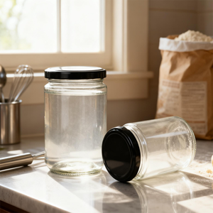 Rõ ràng lọ thủy tinh cho thực phẩm 25/50/75/100/120/150/250/350/450/500/750/1000ml Kích thước nắp vặn cho mật ong Dưa Chua Đóng băng trái cây khô - Product Image 2