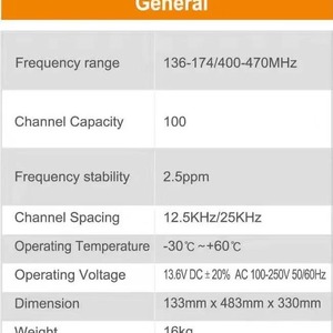 เครื่องทวนสัญญาณดิจิตอล DMR รุ่น Teyitong MD-8500 136-174/400-520MHz ระยะ 50 กม. สถานีฐานกันน้ำสำหรับใช้งานกลางแจ้ง - Product Image 4