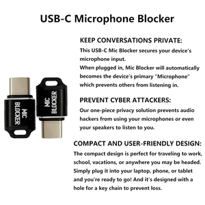Bloqueur de microphone <span class=keywords><strong>USB</strong></span>-<span class=keywords><strong>C</strong></span> anti-virus, protection de la vie privée, gadgets espions, ensemble personnalisé - Product Image 6