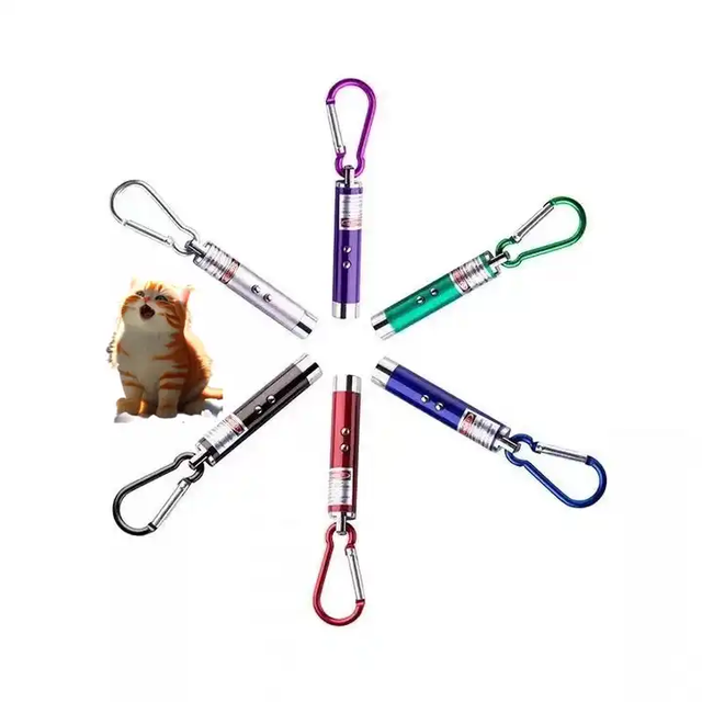 Multifunctional Mini Portable 3 In 1 Interactive Innovation Laser Pointer Cat Teaser Exerciser Cat Toy Pointer