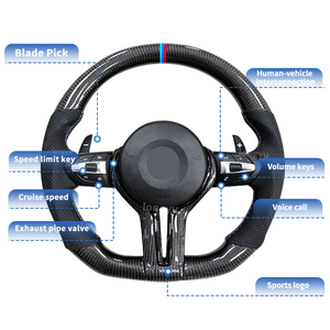 Volante de Fibra de Carbono Negra para BMW F40 F40 140i 130i 120 125 128 130 135 I 123 d M135 M135i M140i <span class=keywords><strong>M140</strong></span> - Product Image 2