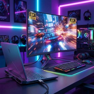 สายเคเบิล8K 60HZ USB <span class=keywords><strong>C</strong></span> เป็น <span class=keywords><strong>HDMI</strong></span> 2.1 HDR Thunderbolt 4/3เข้ากันได้กับสาย <span class=keywords><strong>HDMI</strong></span> - Product Image 4