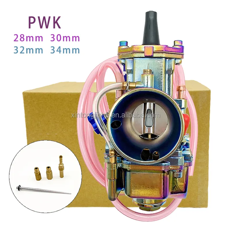 Pwk Carburateur Coloré Carb Moto 2/4t Moteur Scooters Dirt Bike Atv 28 30 32 34mm Avec Power Jet Racing Moteur Pour 250cc